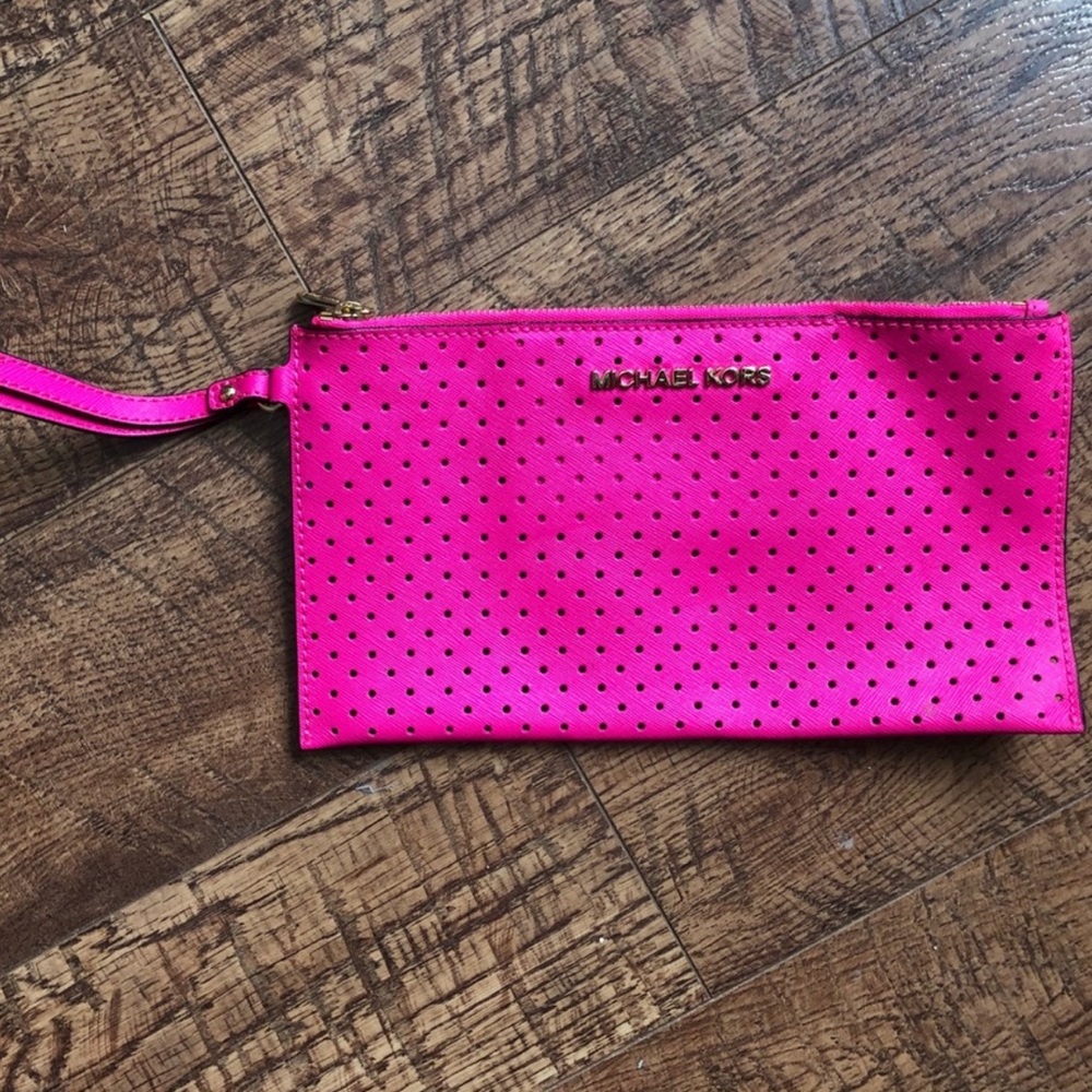 Michael Kors Saffiano Leather Wristlet